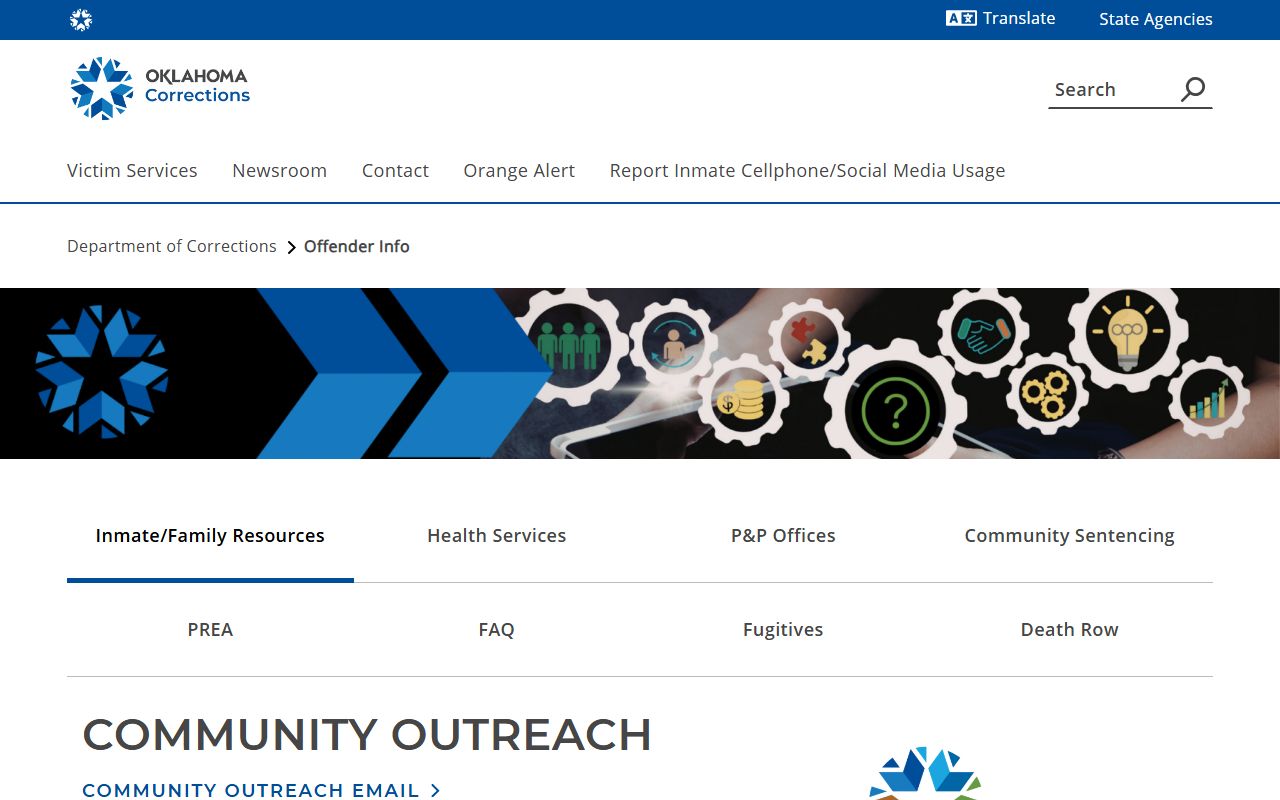 Oklahoma DOC offender information page for checking Wagoner County arrest records and charges statewide